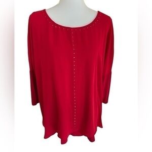 Style & Co red studded top
